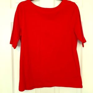 Chaps Red Tee With Criss-Cross Back